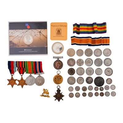 Lot 448 - A WWI Medal Trio and WWII Set of Four