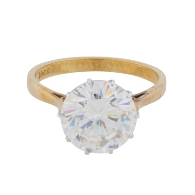 Lot 274 - A cubic zirconia single stone ring