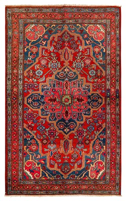 Lot 9 - A fine antique Hamadan rug, west Persia, approx: 202cm. x 137cm