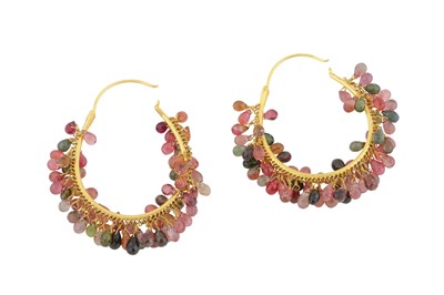Lot 161 - A pair of tourmaline earrings, circa 2021