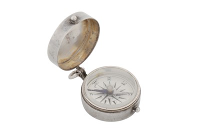Lot 43 - A Victorian sterling silver miniature compass, Birmingham 1892 by L&W possibly Lawson & Ward