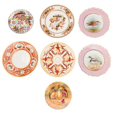 Lot 67 - Worcester porcelain, seven plates