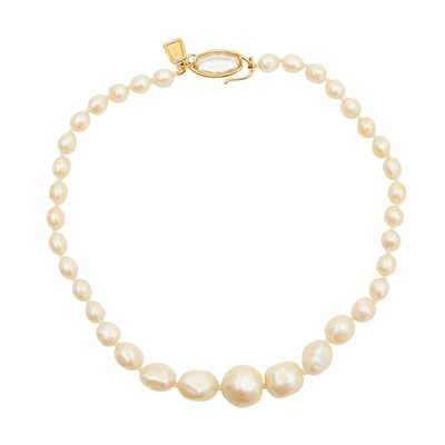 Lot 690 - Yves Saint Laurent Ivory Graduated Pearl Necklace