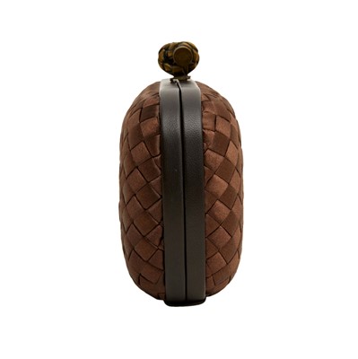 Lot 107 - Bottega Veneta Brown Intrecciato Knot Clutch