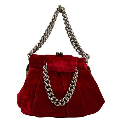 Lot 41 - Christian Louboutin Red Frame Bag
