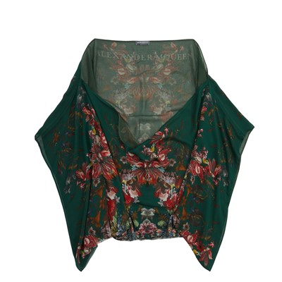 Lot 500 - Alexander McQueen Bottle Green Silk Kimono Scarf