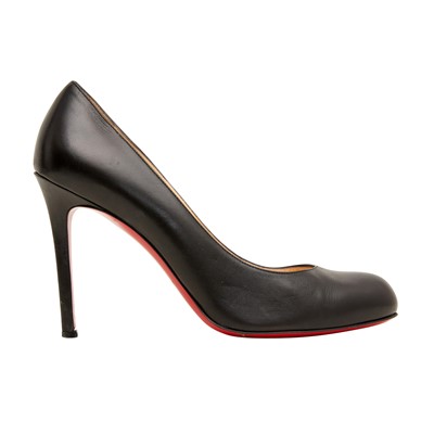 Lot 561 - Christian Louboutin Black Simple Heeled Pump 100 - Size 40