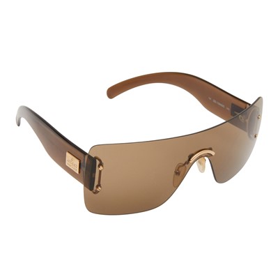 Lot 606 - Gucci Brown Rimless Shield Sunglasses