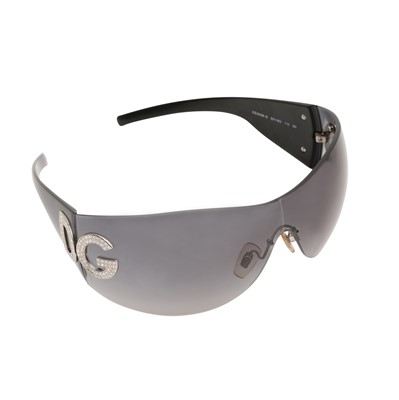 Lot 571 - Dolce & Gabbana Black Wrap Around Sunglasses