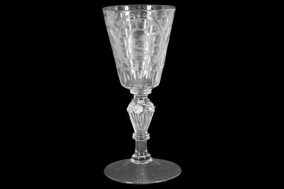 Lot 103 - A mid-18th Century Dutch wine glass