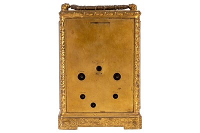 Lot 105 - A.B. Savory and Sons, a calendar and alarm carriage clock