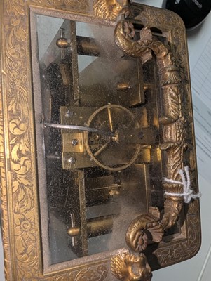 Lot 105 - A.B. Savory and Sons, a calendar and alarm carriage clock