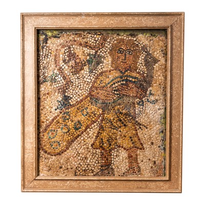 Lot 70 - A late Roman or early Byzantine Mosaic panel fragment with later elements
