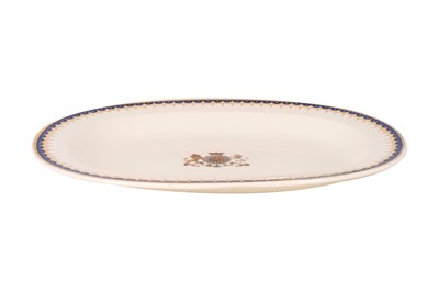 Lot 130 - A Wedgwood creamware oval platter from the Duke of Clarence service, circa 1800