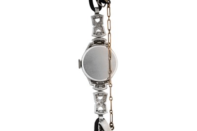 Lot 457 - Lady's Art Deco Platinum and Diamond Cocktail Watch