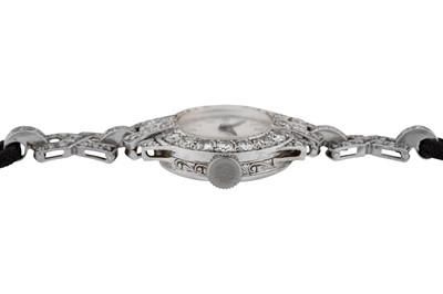 Lot 457 - Lady's Art Deco Platinum and Diamond Cocktail Watch