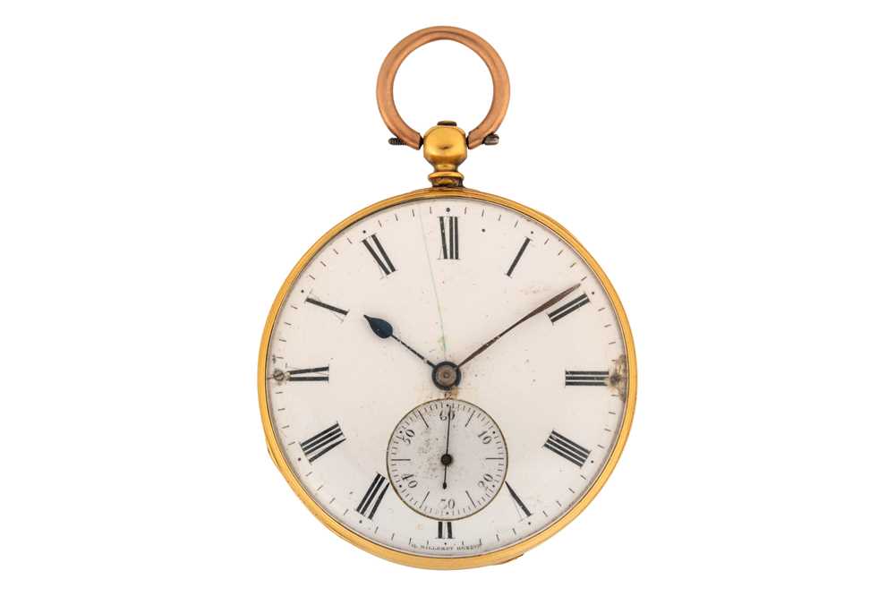 Lot 480 - Milleret - An 18k Gold Open-Faced Pocket Watch