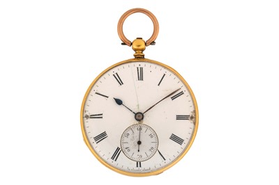 Lot 480 - Milleret - An 18k Gold Open-Faced Pocket Watch