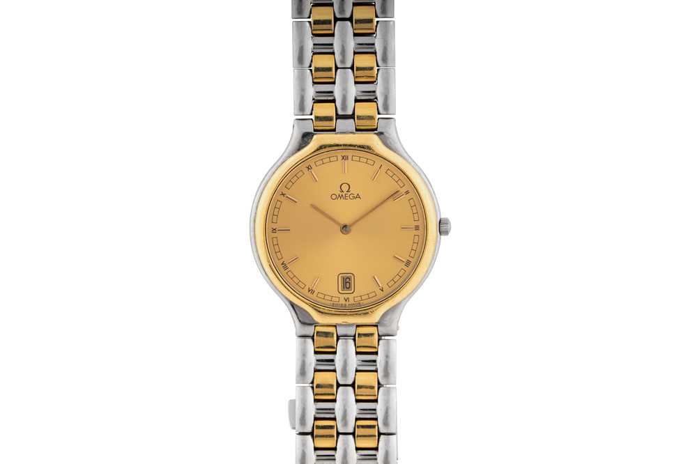 Lot 435 - Men's Omega Steel and Gold Bracelet Watch