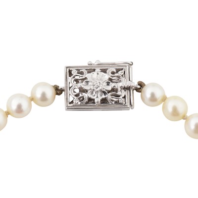 Lot 36 - A single strand pearl necklace
