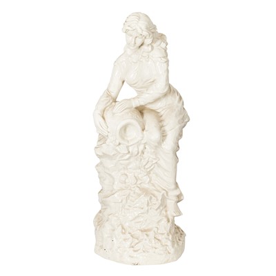 Lot 278 - A large crackle glazed pottery figure