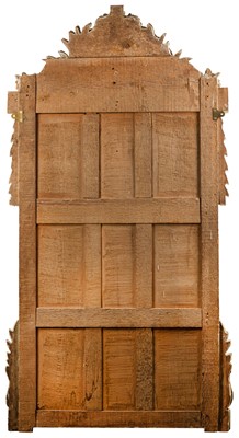 Lot 9 - A French Louis XVI style carved, painted and Parcel Gilt Pier Mirror