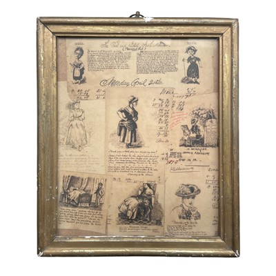 Lot 219 - A collection of 22 comic sketches, [c. 19th]