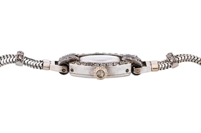 Lot 441 - Cartier - Rare Art Deco 18k Gold, Platinum and Diamond-Set Cocktail Watch