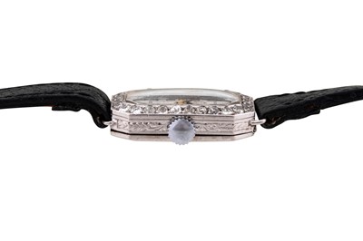 Lot 458 - Lady's Art Deco Platinum and Diamond Cocktail Watch