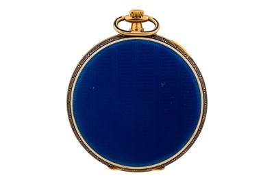 Lot 466 - Movado - 18k Gold and Enamelled Open Faced Chronometer Pocket Watch
