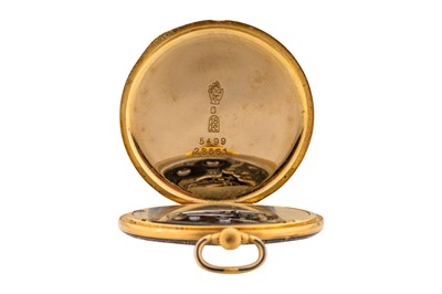 Lot 466 - Movado - 18k Gold and Enamelled Open Faced Chronometer Pocket Watch
