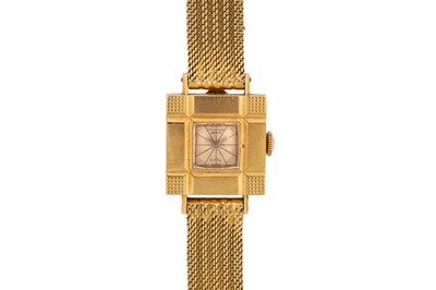 Lot 445 - Universal - Lady's 18k Gold Bracelet Watch