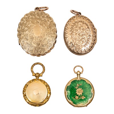 Lot 109 - Four locket pendants