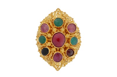 Lot 116 - A multi gem-set ring