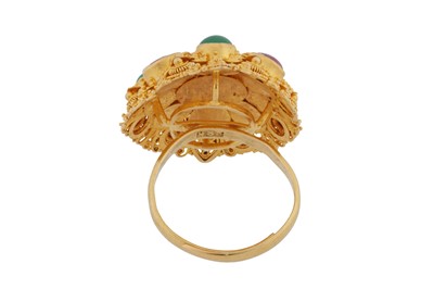 Lot 116 - A multi gem-set ring