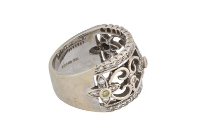 Lot 143 - A diamond and sapphire ring, circa 2005