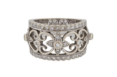 Lot 143 - A diamond and sapphire ring, circa 2005