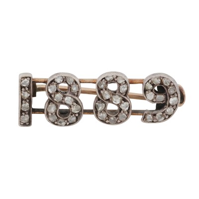 Lot 33 - An 1889 diamond brooch
