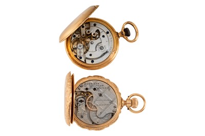 Lot 478 - Longines & Waltham - Two Gold Full Hunter Pocket Watches