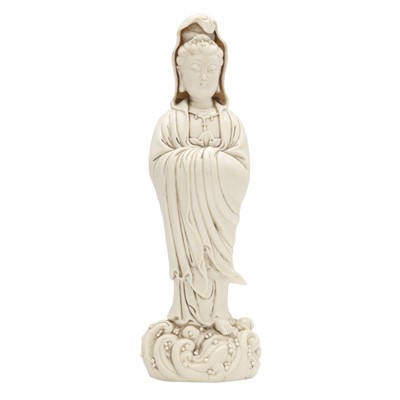 Lot 281 - A Chinese Dehua figure of Guanyin, 20th century