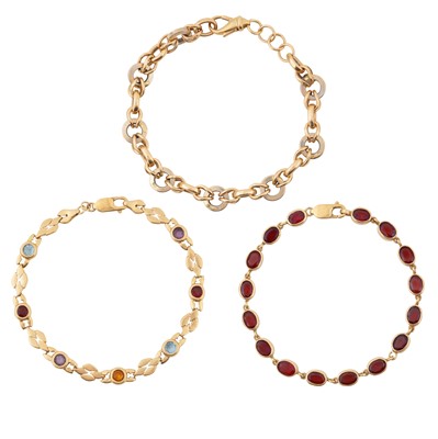 Lot 244 - Three bracelets