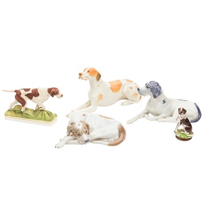 Lot 17 - A group of five models of Pointer dogs