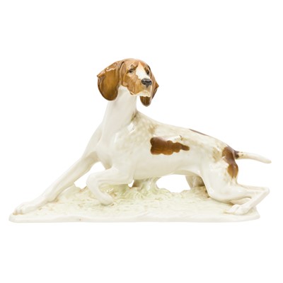 Lot 16 - Lorenz Hutschenreuther porcelain figure of a gun dog