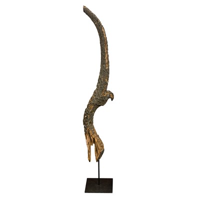 Lot 374 - A Thai carved wood roof finial