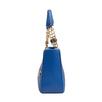 Lot 75 - Bvlgari Royal Blue Monte Plisse Shoulder Bag