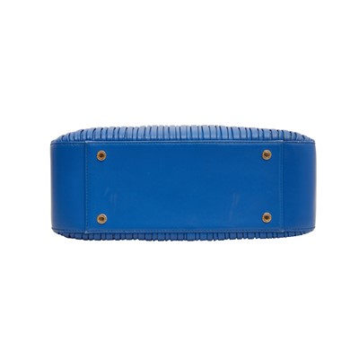 Lot 75 - Bvlgari Royal Blue Monte Plisse Shoulder Bag