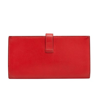 Lot 33 - Hermes Red Epsom Bearn Wallet