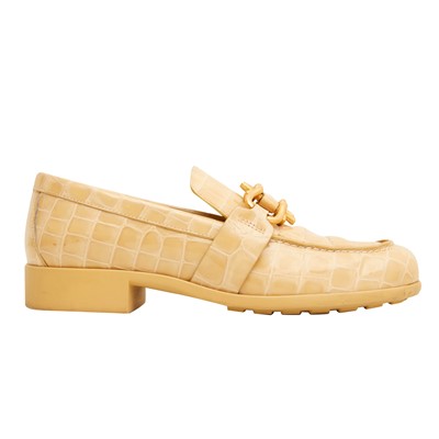Lot 508 - Bottega Veneta Beige Madame Flat Loafer - Size 37