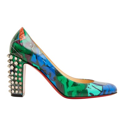 Lot 562 - Christian Louboutin Graffiti Marimalus Heeled Pump - Size 36.5