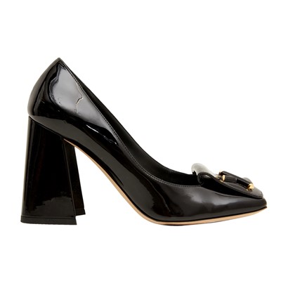 Lot 169 - Louis Vuitton Black Shake Heeled Pump - Size 36.5